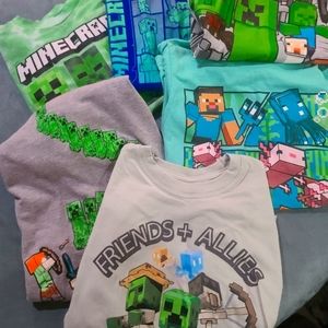 Bundle of boys Minecraft tshirts